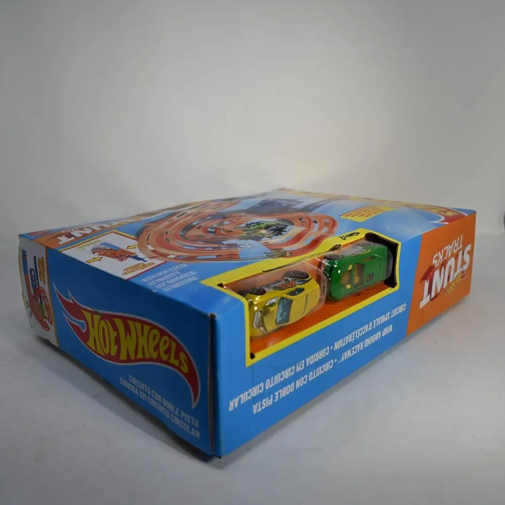 Hot Wheels Whip Around Raceway Stunt Tracks Set w/ 2 Cars Mattel